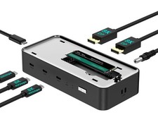 USB4 Docking Station - NVBVMe Slot - Triple 4K Monitors - 130W PD - Fan - 20Gbps picture