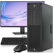 HP Z2 G4 Workstation PC i7-8th 32GB RAM 1TB SSD 1TB HDD 24” LED Wi-Fi Windows 11 picture