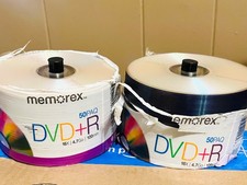 (2) Memorex DVD+R 50Pack 16x 4.7GB 120min 100 Total New Packing Opened picture