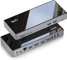 USB 3.0 Docking Station IVIIN Universal Dual Monitor 4K HDMI 5K D6902 - Black picture