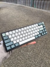 Custom Lucky65 Mechanical Keyboard Sakura Linear Switches GMK Botanical Keycaps picture