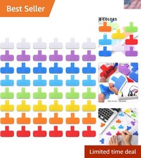 50 Pcs Cable Labels Multi Color with Writable Surface Reusable Waterproof Dur... picture