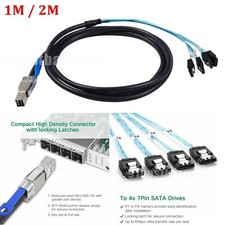 Mini SAS HD SFF-8644 with IC to 4 Ports SATA 7P female Adapter cable For server picture