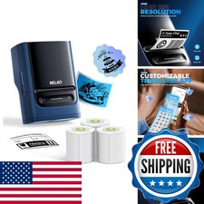 Nelko PM220 Bluetooth Label Printer 2 Inch Thermal for Phones PC Deep Blue picture