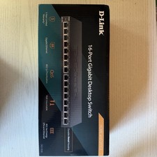 D-Link DGS-1016S 16 Gigabit Desktop Switch Double Metal Housing NEW see pics picture