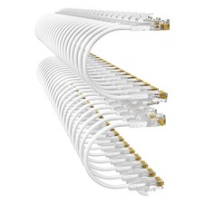 10Gsupxsel Cat6a Patch Cables 1ft (48 Pack) Slim, Cat6 Ethernet Patch Cable Pure picture