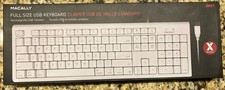 MACALLY QKEY Full Size USB Keyboard for Mac OS X - silver/white - NEW picture
