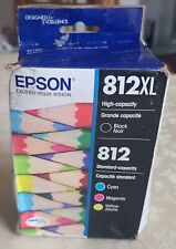 Epson 812XL High-Capacity Black + 812 Color Cyan/Magenta/Yellow Expires 09/2026 picture