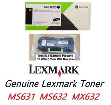 Mostly New Genuine 66S1X00 Toner Cartridge MS631 MS632 MX632 90% Toner Remaining picture