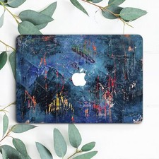 Blue Aquamarine Abstract Painting Hard Case For Macbook Pro 13 14 15 16 Air 13 picture