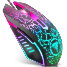 BENGOO Gaming Mouse Wired, Ergonomic Gamer Laptop PC Optical Computer black  picture
