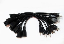 Skallo 10 Pack 1-Foot Upgraded Power Extension Cable Cord Strip Outlet Saver  picture