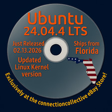 Ubuntu 24.04.4 LTS Live Install DVD Latest NEW RELEASE BLOWOUT SALE picture