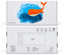 USB Graphics Tablet 14.17 x 9.45 in w/ Stylus Pen & Accessories picture