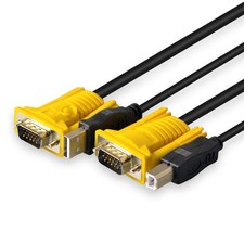 1 pcs 6ft/1.8m VGA + USB KVM Cable USB 2.0 Type A to USB Type B picture