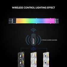 LIAN LI STRIMER WIRELESS 8 PIN (PW8-1W) - ADDRESSABLE RGB POWER -  BLACK/WHITE picture