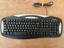Gateway Black Silver PS/2 Wired Keyboard SK-9922 Retro picture