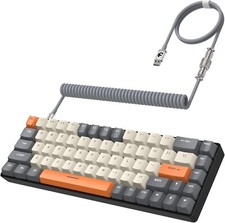 ZIYOU LANG T8 Mechanical Keyboard and Coiled USB C Cable with RGB LED Backlit picture