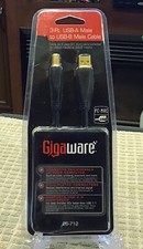 GIGAWARE  26-712 COMPUTER CABLE USB-A MALE to USB-B MALE 3 * picture