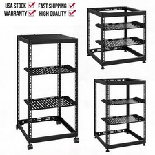 Open Frame Network Server Rack 10/15/20U w/Casters Shelves Wall,Mount Floor picture