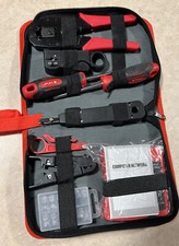 Hi-Spec 9 Piece Network Cable Tester & Wiring Repair Tool Kit. Rapid RJ11, RJ45  picture