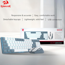 RedDragon 2.4G Wireless Mechanical Keyboard and Mouse Bundle Gray picture
