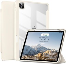Slim Clear Transparent Case for iPad Pro 11 Inch 4th/3rd Gen 2022/2021, Cream Wh picture