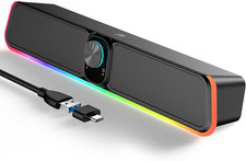 Computer Speakers - Wired USB Powered Bluetooth Computer Sound Bar with RGB & Vo picture