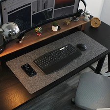 Large Wool Felt Desk Mat Mouse Pad Non-Slip Gaming Keyboard Desk Protector picture