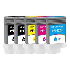 5pc/set PFI 120 Compatible Ink Cartridge For CanTM200 TM300 205 305 Printer picture