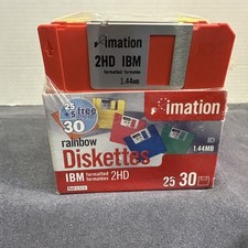 Vintage 2002 Imation Rainbow 3.5” Floppy Disks  30 Pack Only 28 With Random Disk picture