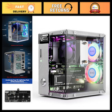 Mini PC Case for Raspberry Pi 5, NVMe M.2 SSD, Dual RGB Fans, OLED Module, Safe picture