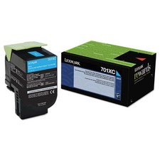 Original Lexmark 70C1XC0 Cyan Toner. New Sealed Box, We Ship Fast picture