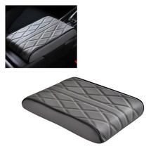 Car Center Console Cover Pad, Leather Auto Arm Rest Cover, Gray  picture