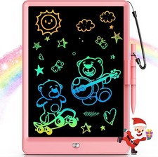10 Inch LCD Writing Tablet for Kids Drawing Pad Doodle Board Pink Ages 3-8 picture