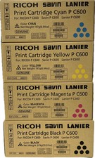Ricoh Genuine Toner Black /Yellow/Cyan/Magenta For Ricoh P C600 Set New sealed picture