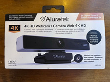 Aluratek AWC4KF 4K 2160p Webcam Autofocus Built-In Mic USB 2.0 Black/Silver picture