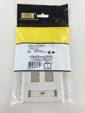Hubbell IFP14OW Faceplate, 1 Gang 4 Port Office White picture