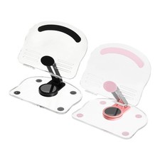 2 PCS Acrylic Tablet Stand,Acrylic Tablet Holder Adjustable Foldable,Pink Black picture