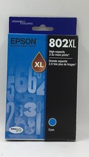 Epson 802XL Cyan High Yield Ink Cartridge T802XL220 Genuine Exp 8/26 picture