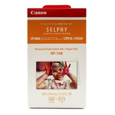 Canon RP-108 Color Ink and Paper Set for SELPHY CP1000 CP1200 CP1300 Printers picture