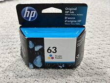 HP 63 Genuine Tri-Color Ink Cartridge New Sealed Expired 7/2022. picture