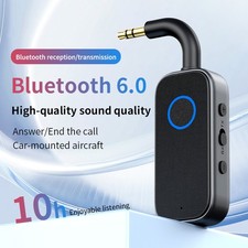 2-in-1 Bluetooth 5.4 Audio Adapter RX/TX Aptx 3.5mm Aux Wireless Mic for TV Car picture