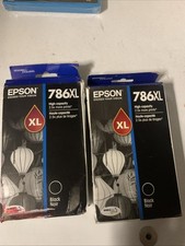 2 pack Genuine Epson 786XL Black Ink Cartridge T786XL120 2023/2021 Aq picture