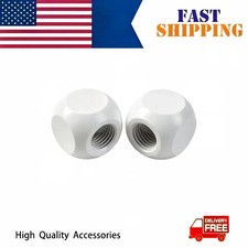 OCOCOO G1/4 3-Way Spherical Tee Fitting White 2 Pack for PC Water Cooling picture