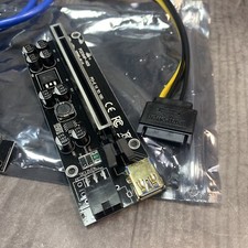 GPU 8 capacitor Riser V009S PLUS 6-pin PCE164p-N09 PCI-E 1X TO 16X ADAPTER Miner picture