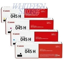Canon 045H High Yield Toner Cartridge Set Black, Cyan, Magenta, New, Sealed Box picture