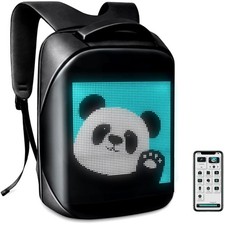 Stylish LED Laptop Backpack with App Control - Waterproof & Customizable 15.6... picture