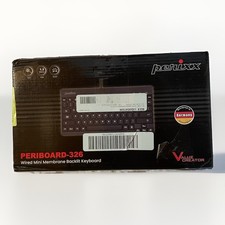 Perixx PERIBOARD-326 Wired Mini Backlit USB Keyboard with Low Profile Keys, NIB picture