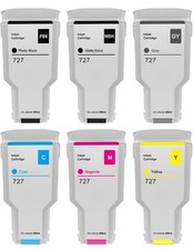 727XL Ink Cartridges for HP C1Q12A F9J79A F9J76A F9J77A F9J78A F9J80A DesignJet picture